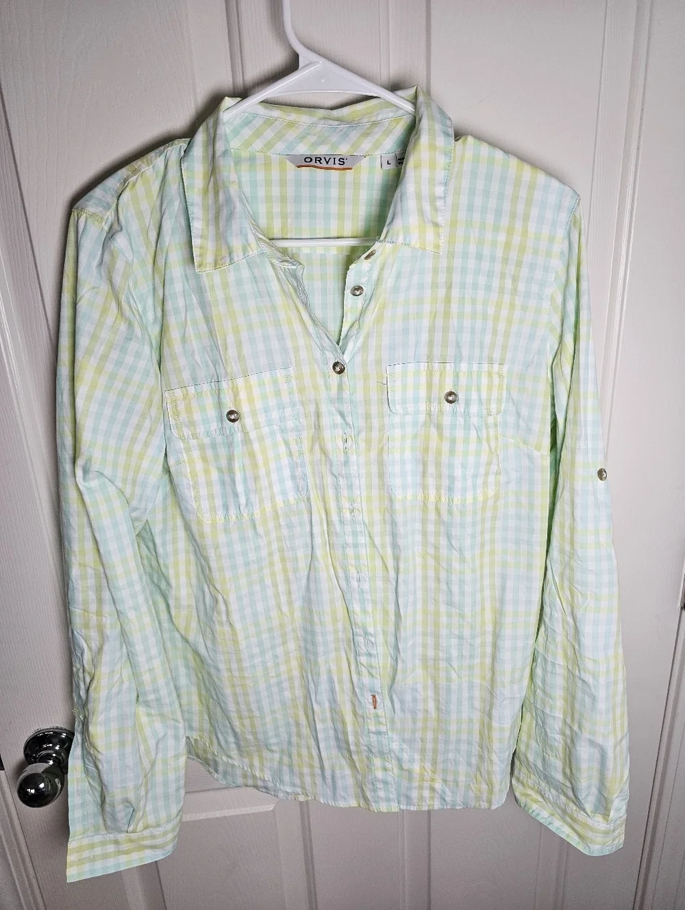 Orvis Women's Open Air/Tradit Plaid Long-Sleeve Shirt Spring Color Bundle Size L - Picture 10 of 12